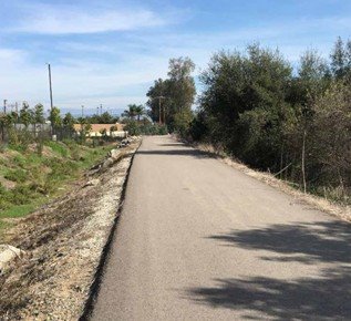 photo of trail before striping