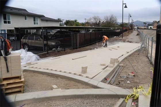 Photo of concrete at the Escondido Creek 