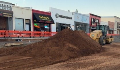 Construction along Grand Avenue
