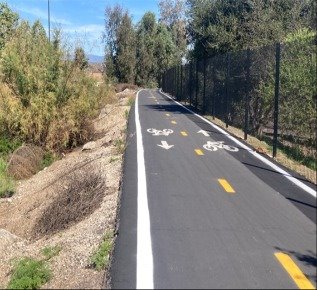 photo of trail after striping