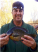 Gary Key of San Marcos, 1 Pound 4 ounces Bluegill caught on Nightcrawler from Buoy Line
