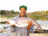 Caprece Pressley of San Diego, 8.50 pound catfish caught 2-1-15 using cut mackerel at West Buoys