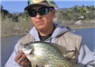 Jesus Mayo Jr. of Escondido, 2.10 pound Crappie caught 3-11-10 using Trout Jig in Willow Cove