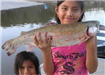 Ariana Hinojosa, 6.00 pound Trout caught 2-14-10 on Nightcrawler in Boat Dock Cove