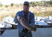 Ed Puett of Fallbrook, 5.25 pound Trout caught 1-28-11 on Nightcrawlers in Boat Dock Cove