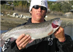 James Santana of Vista, 4.50 pound Trout caught 1-5-09 on Gold Spoon Lure in vicinity of Crappie Roc