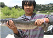 Lue Vang of Murrieta, 6.80 pound Trout caught 5-22-10 on Wax Worm near South Shore Rockpile