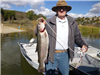 Mike Inman of Paris, France, 8.45 pound trout caught 1-8-16 using a spinner at the east buoys