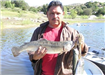 Raul Prieto of Escondido, 5.00 pound Rainbow Trout caught 4-13-08 on Salmon Eggs west of Senior Shor