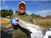 Robert Phillips of Ramona, 5.00 pound trout caught 3-1-19 using a mouse-tail in Boat Dock Cove.