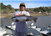 Thanh Nguyen of Mira Mesa, 5.65 pound Trout caught 1-25-11 on Nightcrawlers in Boat Dock Cove