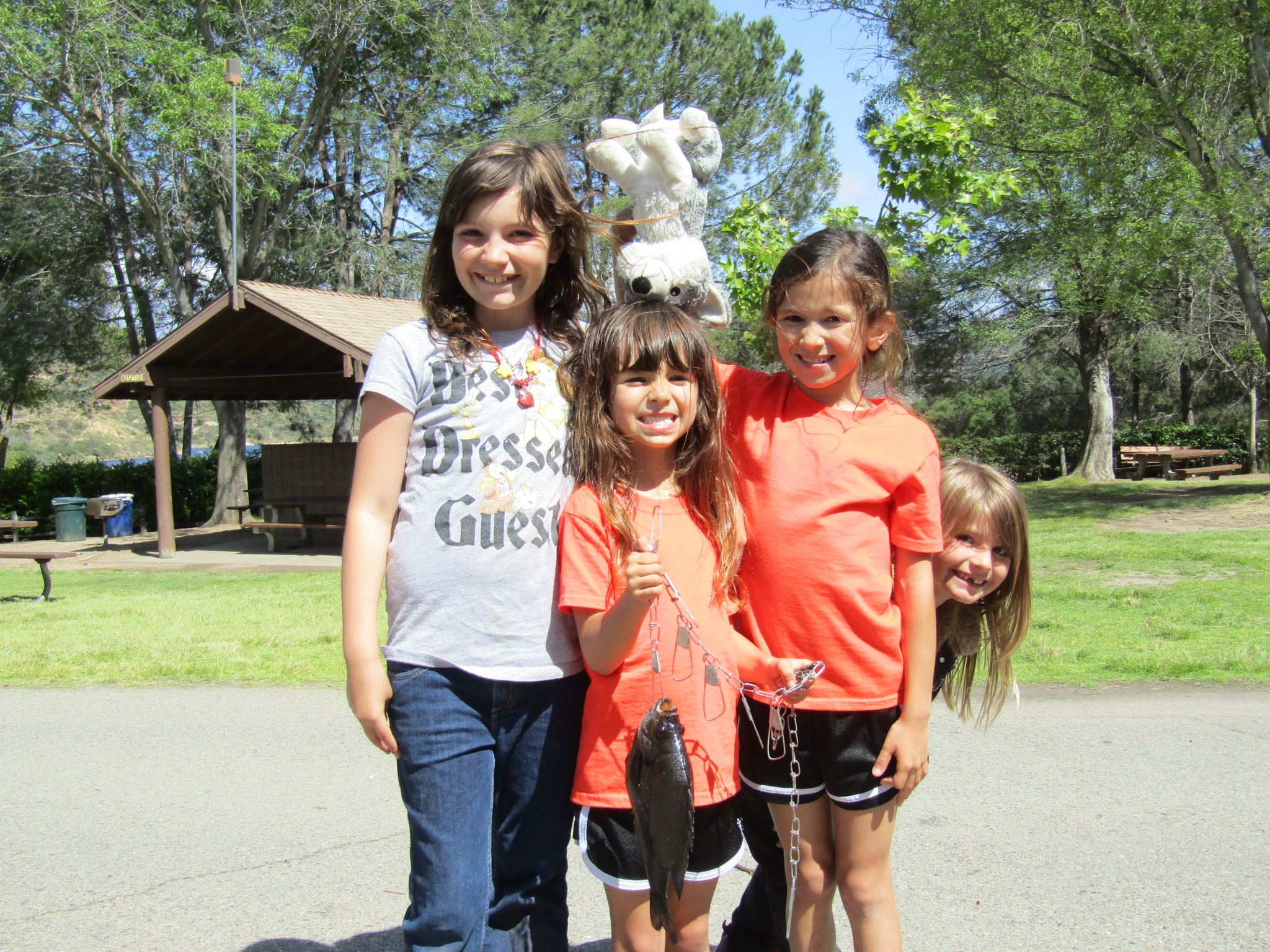 Deiree Ruppert (6 years old) first fish ever - 1 Pound 8 Ounces Bluegill caught on a meal worm on Pier 2 