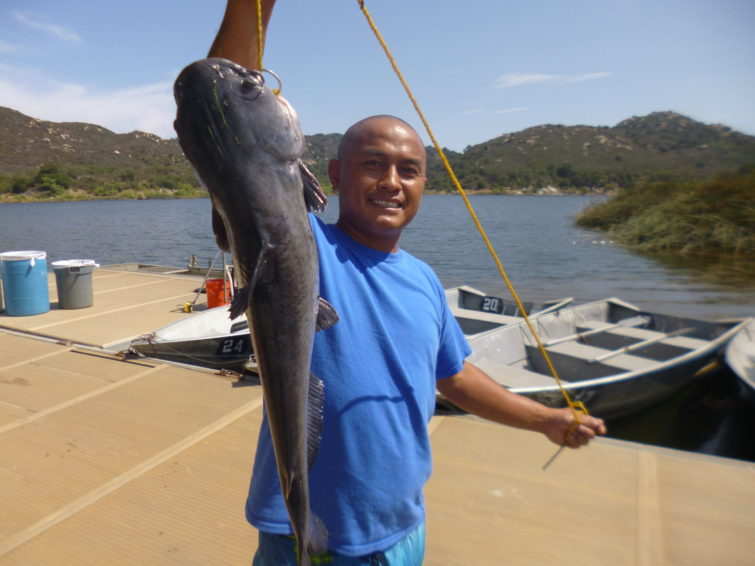 Thongwan Khammao of City Heights, 7.60 pound catfish caught 7-18-21 using raw shrimp dipped in hog p