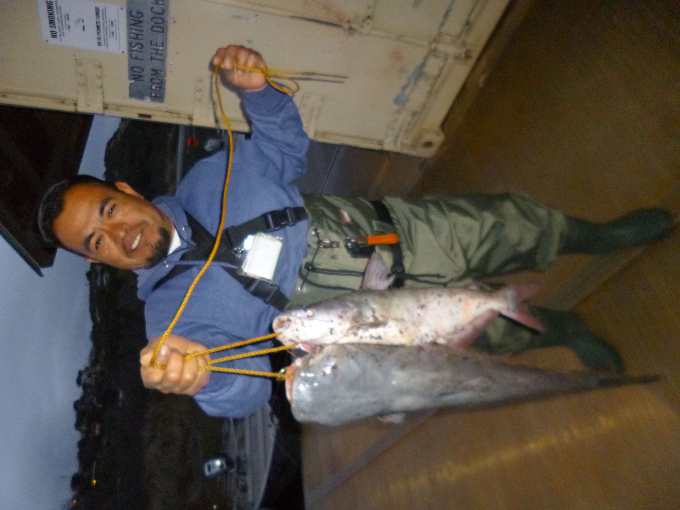 Abraham Ramos of Vista, 9.00 pound catfish caught 3-22-23 using a nightcrawler at the east end.